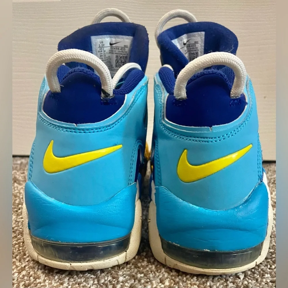 Size 2.5Y Nike Air More Uptempo BG FJ0693 455 Kaleidoscope Deep Royal Blue